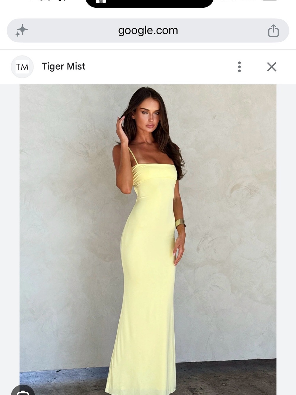 Tiger Mist Yellow Slip Maxi Dress